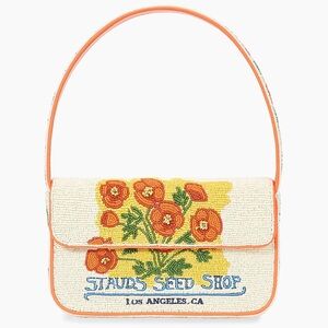 STAUD Tommy Floral Beaded Shoulder Bag